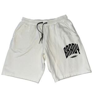 BRADY by Tom Brady Brand Men’s Size M White Black Varsity NFL Athletic Shorts
